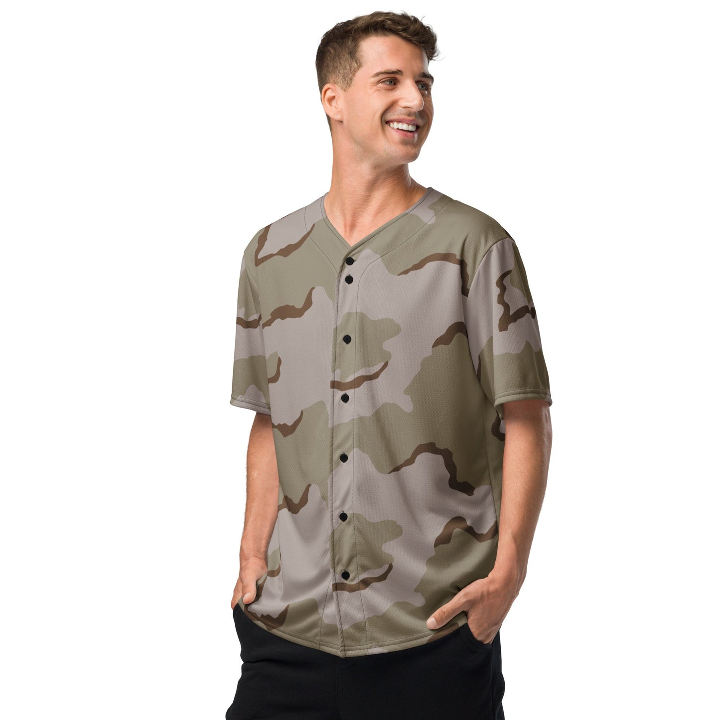 American Coffee Stain Desert Combat Uniform (DCU) CAMO baseball jersey - Baseball Jerseys