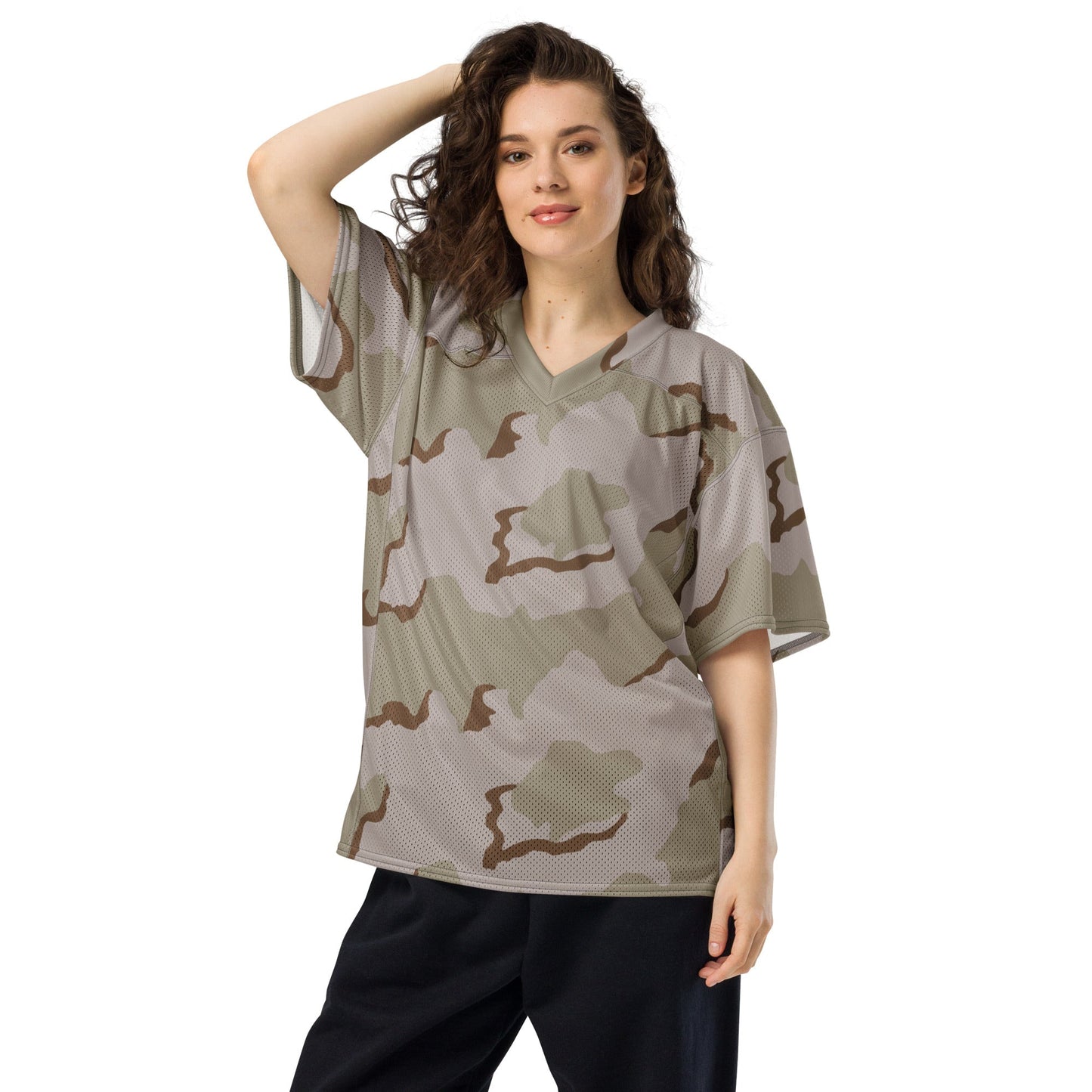 American Coffee Stain Desert Combat Uniform (DCU) CAMO Unisex Football Jersey