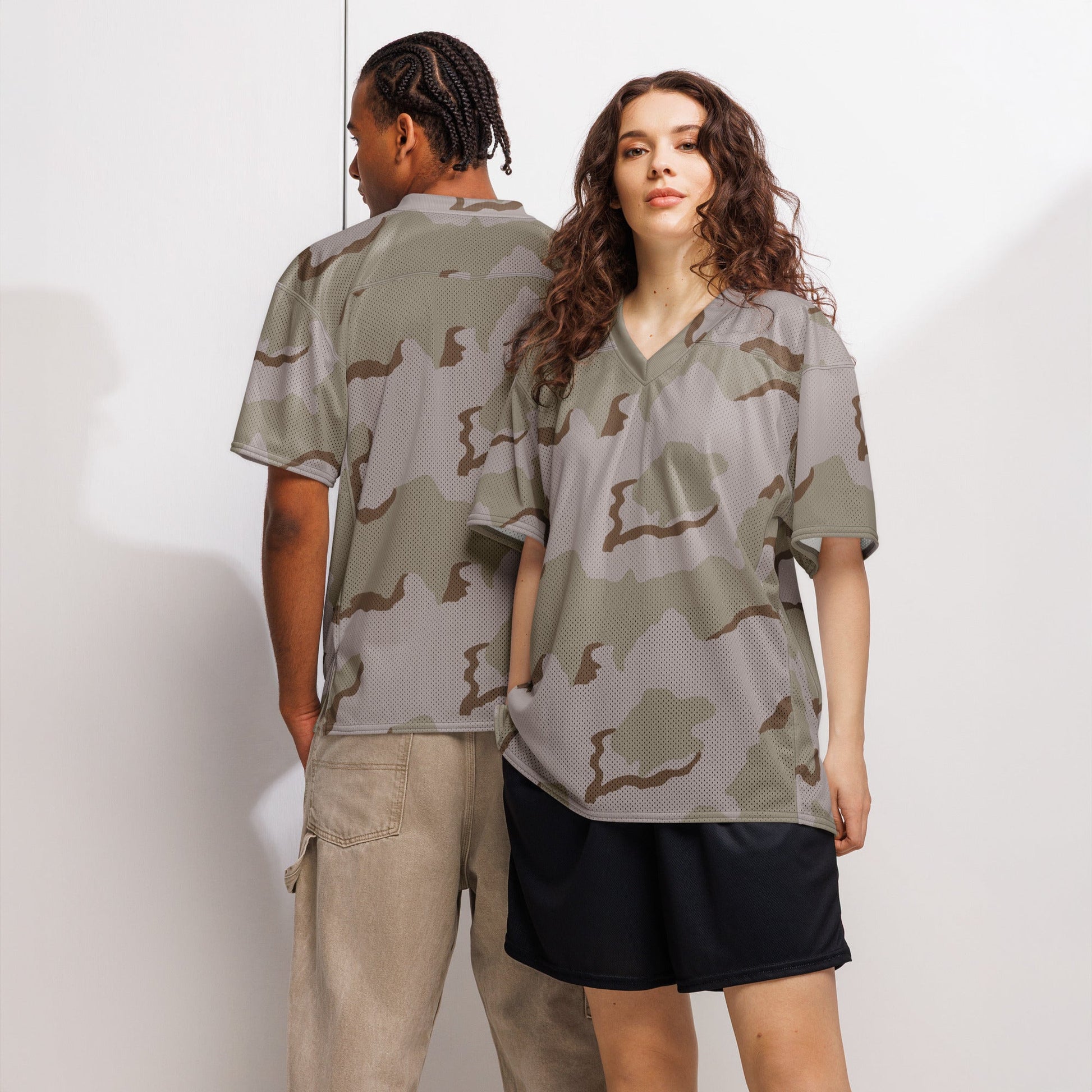 American Coffee Stain Desert Combat Uniform (DCU) CAMO Unisex Football Jersey