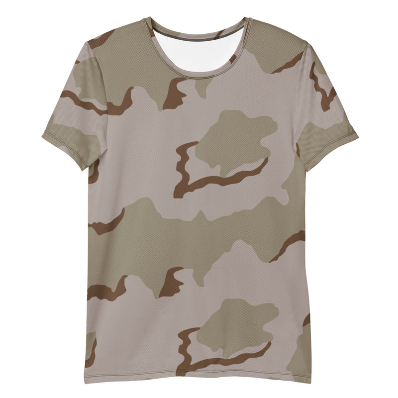 Coffee Stain Desert CAMO Mens Athletic T-Shirt - Shirt