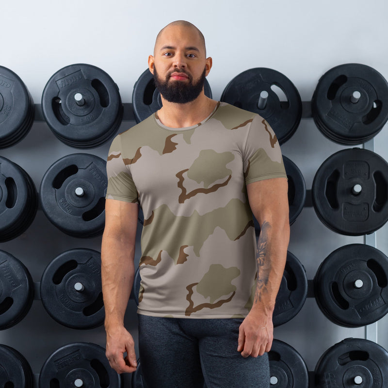 Coffee Stain Desert CAMO Mens Athletic T-Shirt - XS - Shirt