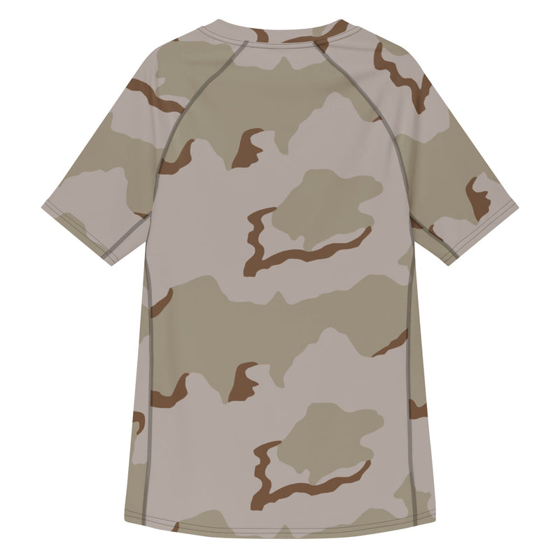 Coffee Stain Desert CAMO Mens Short-Sleeve Rash Guard - SS