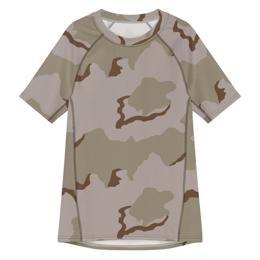 American Coffee Stain Desert Combat Uniform (DCU) CAMO Mens Short-Sleeve Rash Guard - 2XS - Short-sleeve Guards