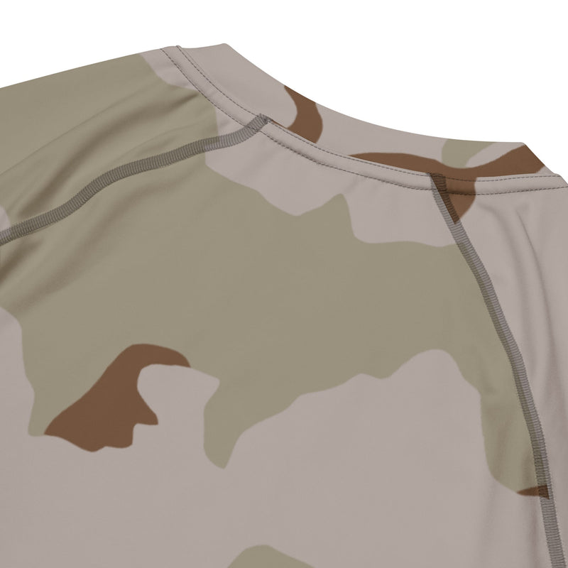 Coffee Stain Desert CAMO Mens Short-Sleeve Rash Guard - SS