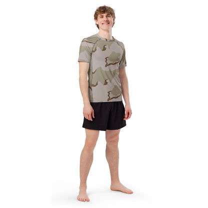 American Coffee Stain Desert Combat Uniform (DCU) CAMO Mens Short-Sleeve Rash Guard - Short-sleeve Guards