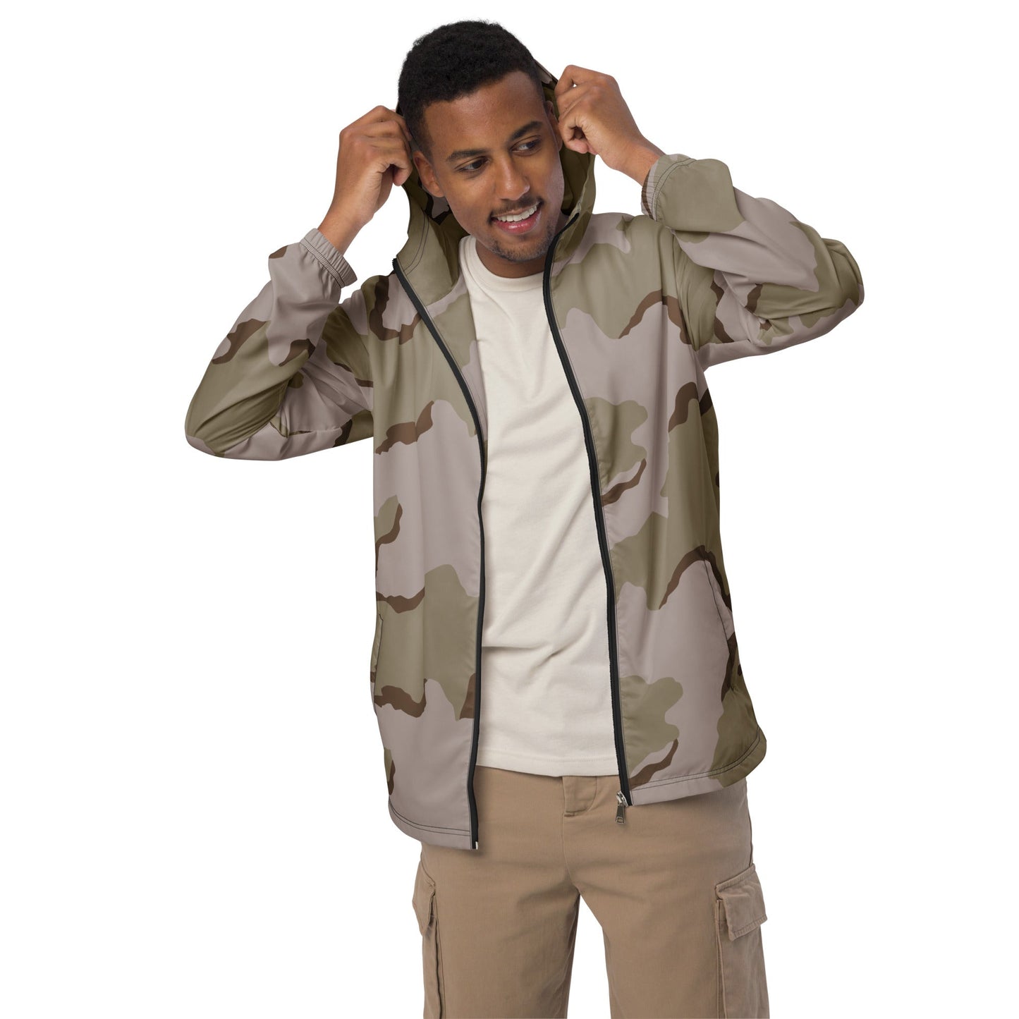 American Coffee Stain Desert Combat Uniform (DCU) CAMO Mens windbreaker - Windbreakers
