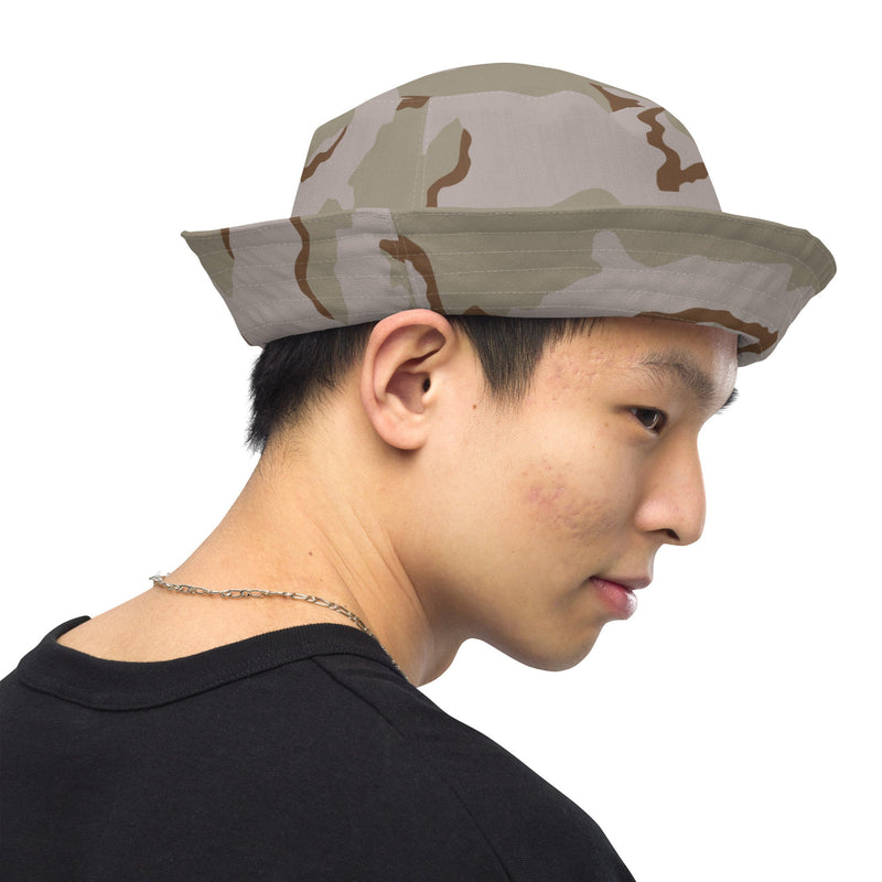 Coffee Stain Desert CAMO Reversible Bucket Hat - Head