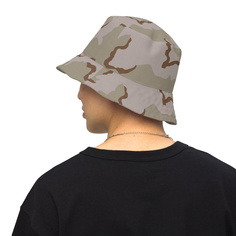 Coffee Stain Desert CAMO Reversible Bucket Hat - Head