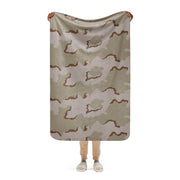 Coffee Stain Desert CAMO Sherpa Blanket - 37″×57″
