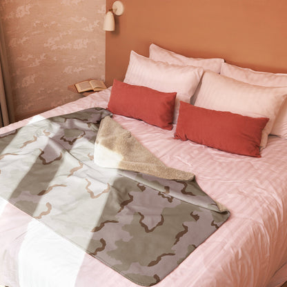 American Coffee Stain Desert Combat Uniform (DCU) CAMO Sherpa Blanket