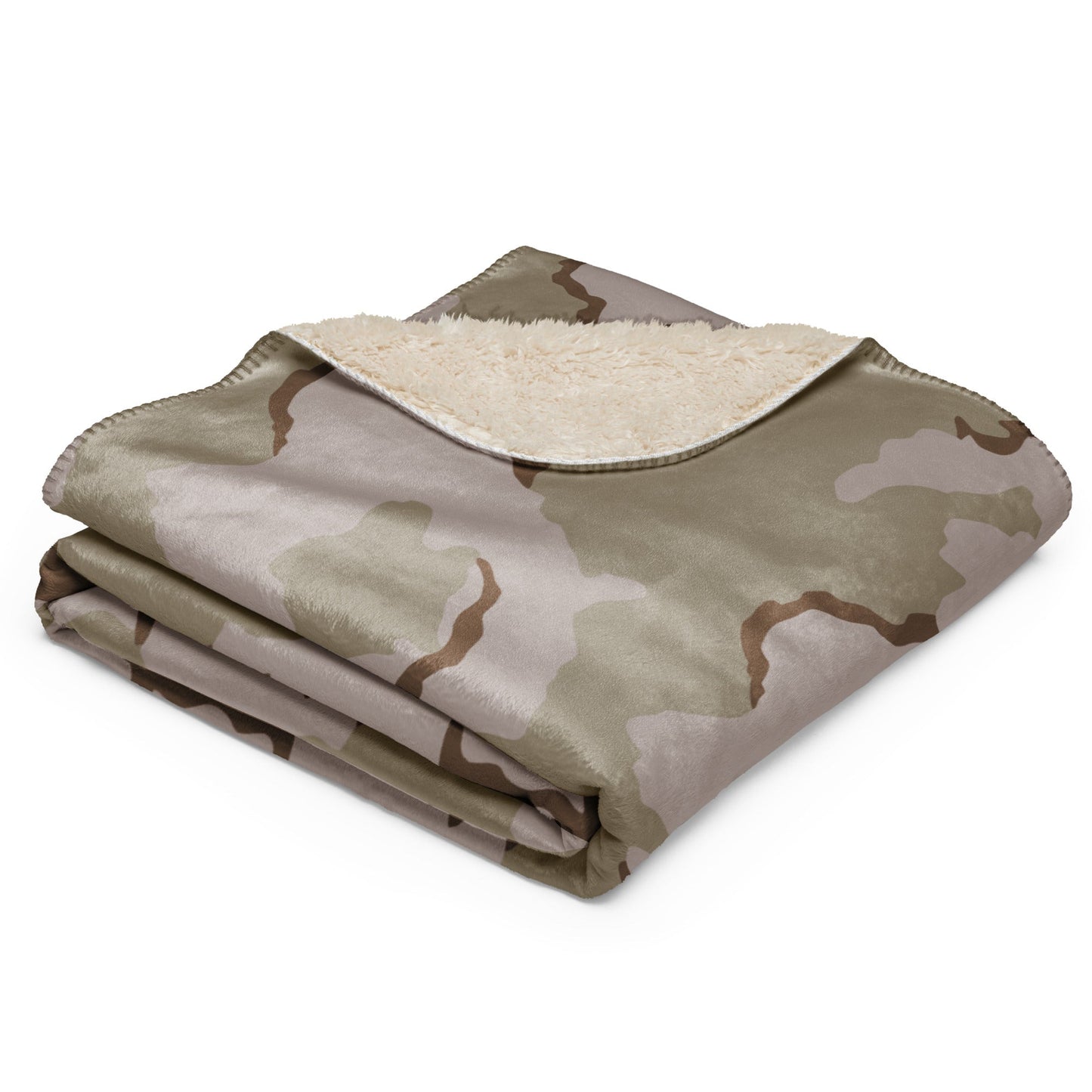 American Coffee Stain Desert Combat Uniform (DCU) CAMO Sherpa Blanket