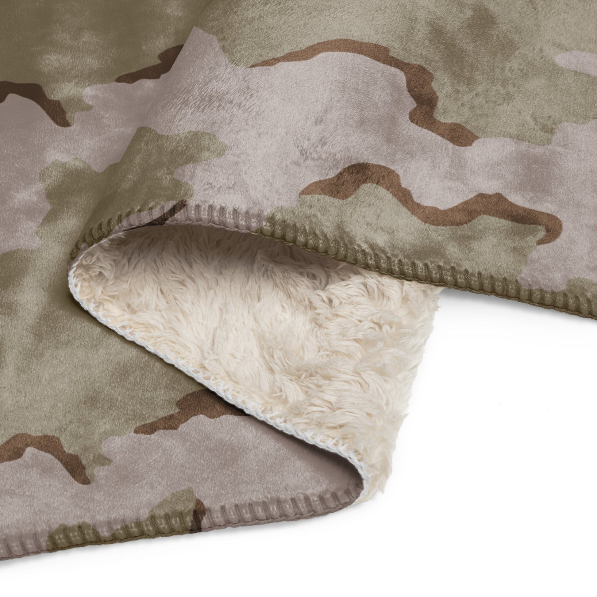 American Coffee Stain Desert Combat Uniform (DCU) CAMO Sherpa Blanket