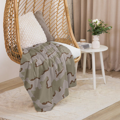 American Coffee Stain Desert Combat Uniform (DCU) CAMO Sherpa Blanket