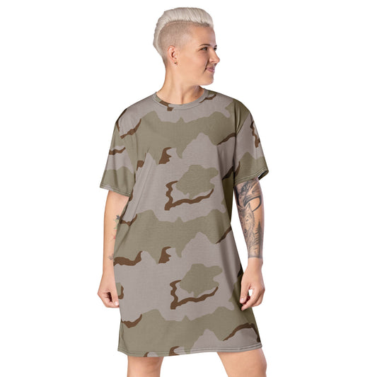 American Coffee Stain Desert Combat Uniform (DCU) CAMO T-shirt dress - 2XS - Womens T-Shirt Dresses