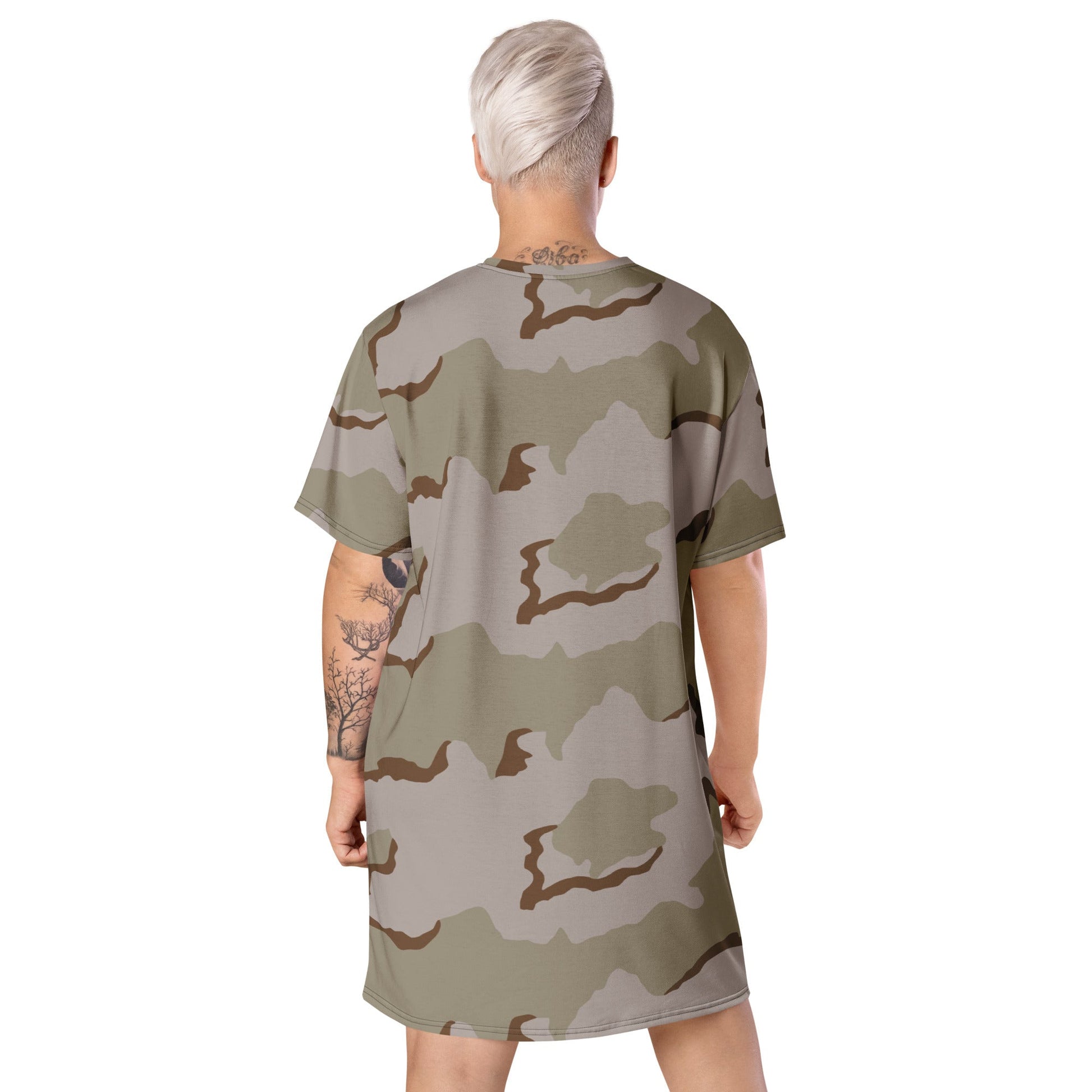 American Coffee Stain Desert Combat Uniform (DCU) CAMO T-shirt dress - Womens T-Shirt Dresses