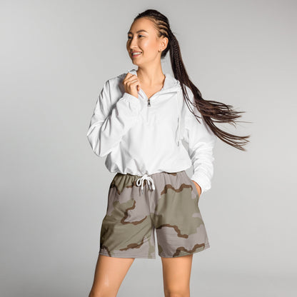 American Coffee Stain Desert Combat Uniform (DCU) CAMO Unisex Athletic Long Shorts