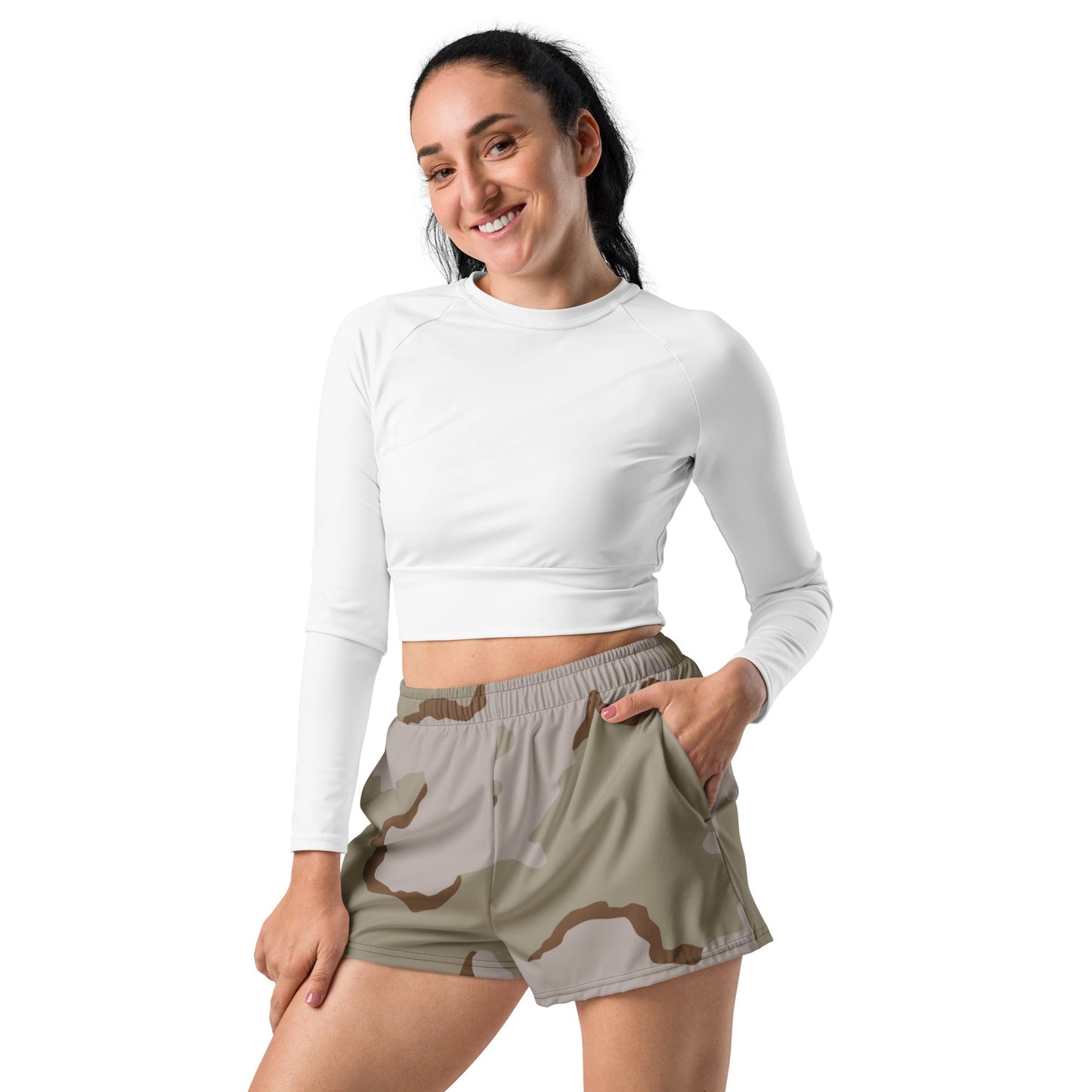 American Coffee Stain Desert Combat Uniform (DCU) CAMO Unisex Athletic Shorts
