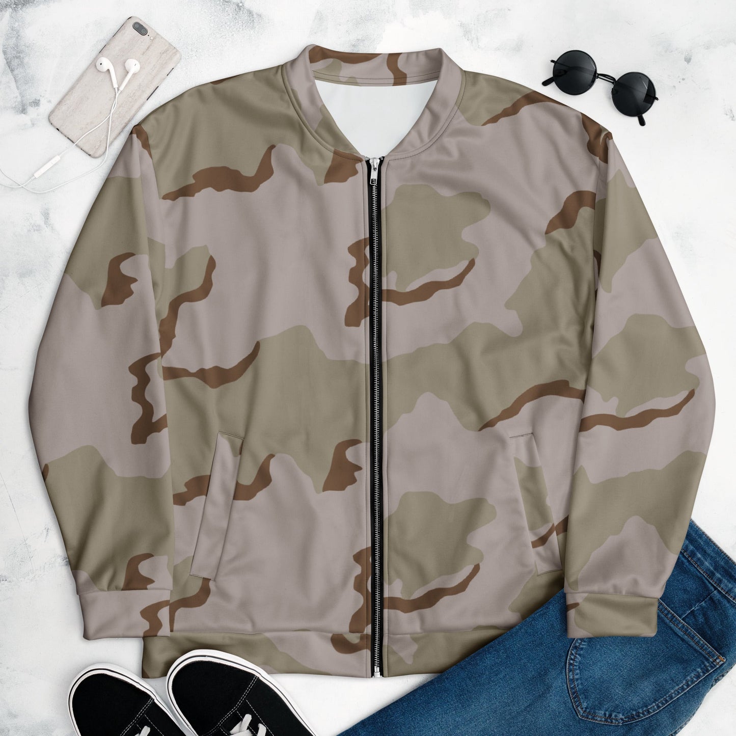 American Coffee Stain Desert Combat Uniform (DCU) CAMO Unisex Bomber Jacket - Jackets