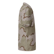 Coffee Stain Desert CAMO Unisex Short-Sleeve Button Shirt - Button-Up
