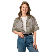 Coffee Stain Desert CAMO Unisex Short-Sleeve Button Shirt - Button-Up