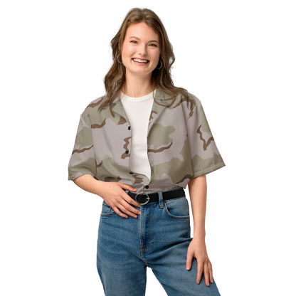 American Coffee Stain Desert Combat Uniform (DCU) CAMO Unisex button shirt - Button Shirts