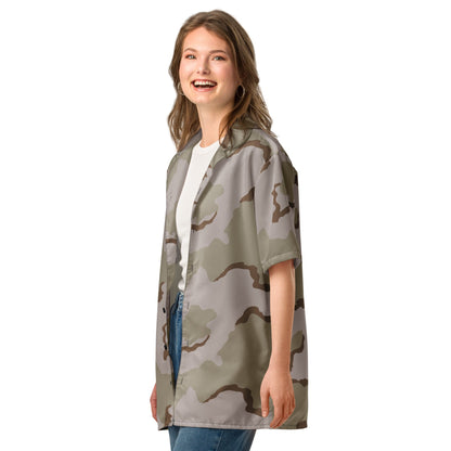 American Coffee Stain Desert Combat Uniform (DCU) CAMO Unisex button shirt - Button Shirts