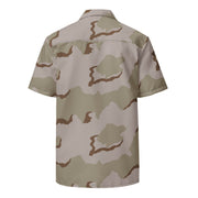 Coffee Stain Desert CAMO Unisex Short-Sleeve Button Shirt - Button-Up