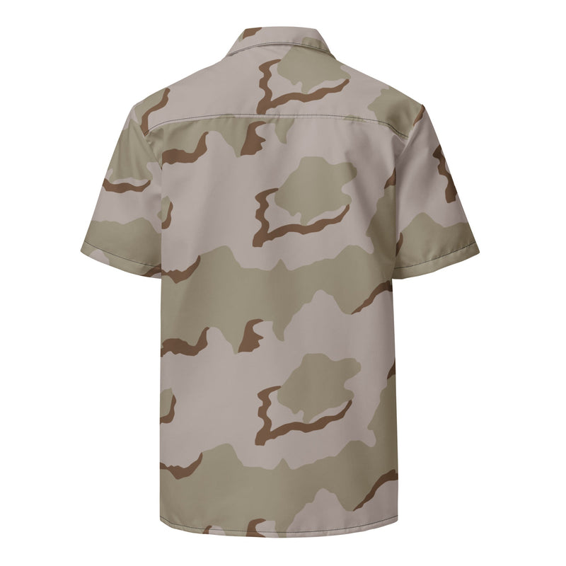 Coffee Stain Desert CAMO Unisex Short-Sleeve Button Shirt - Button-Up