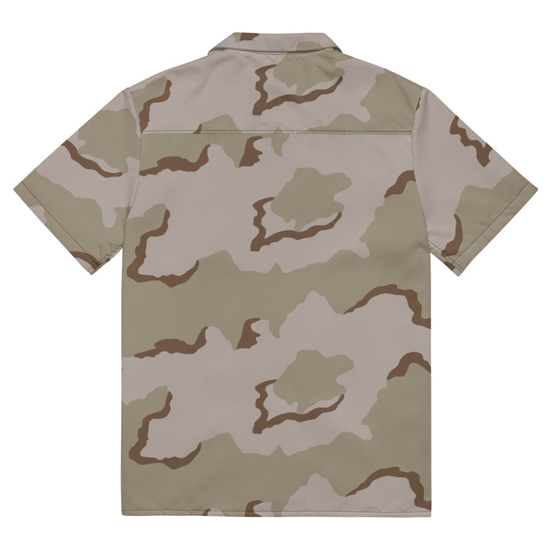 Coffee Stain Desert CAMO Unisex Short-Sleeve Button Shirt - Button-Up