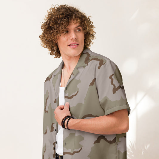 American Coffee Stain Desert Combat Uniform (DCU) CAMO Unisex button shirt - Button Shirts