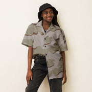 Coffee Stain Desert CAMO Unisex Short-Sleeve Button Shirt - Button-Up