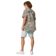 Coffee Stain Desert CAMO Unisex Short-Sleeve Button Shirt - Button-Up