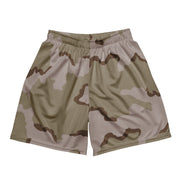 Coffee Stain Desert CAMO Unisex Mesh Shorts - 2XS