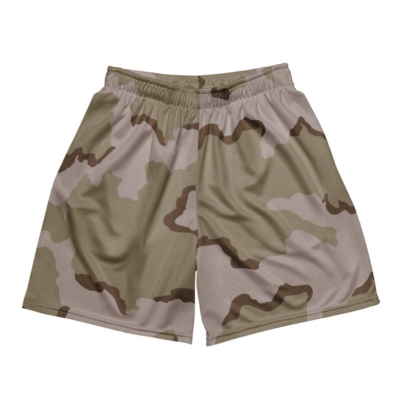 Coffee Stain Desert CAMO Unisex Mesh Shorts - 2XS