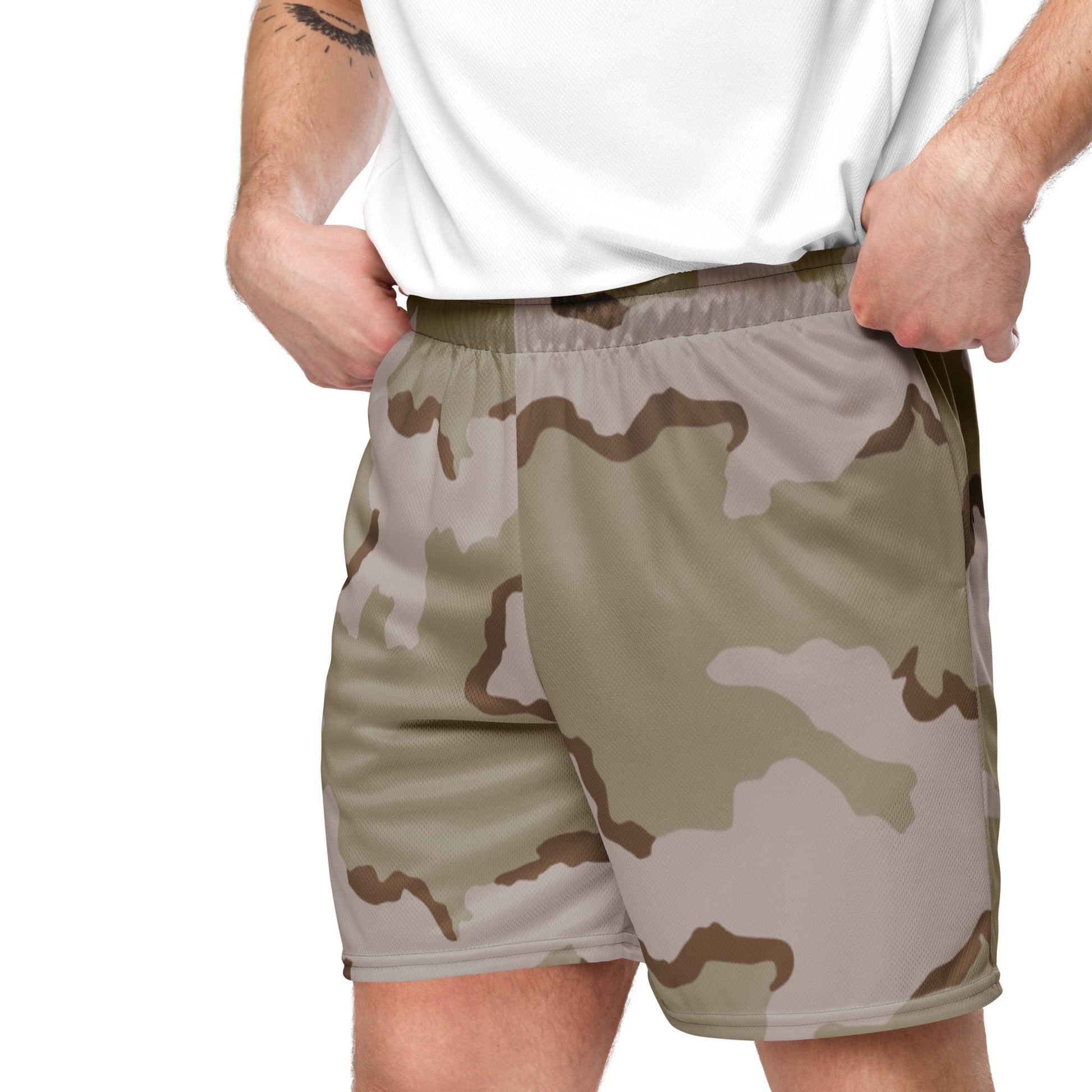 American Coffee Stain Desert Combat Uniform (DCU) CAMO Unisex mesh shorts - Mesh Shorts