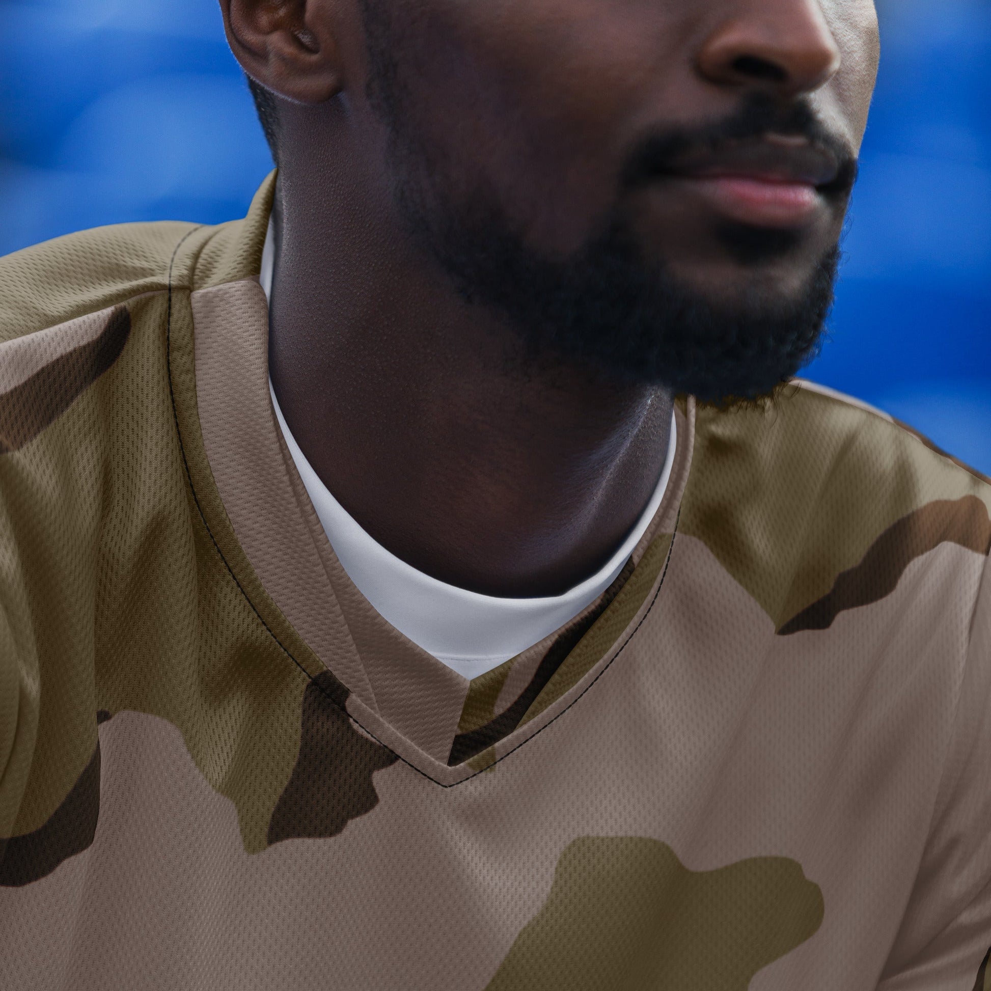 American Coffee Stain Desert Combat Uniform (DCU) CAMO Unisex Sports Jersey