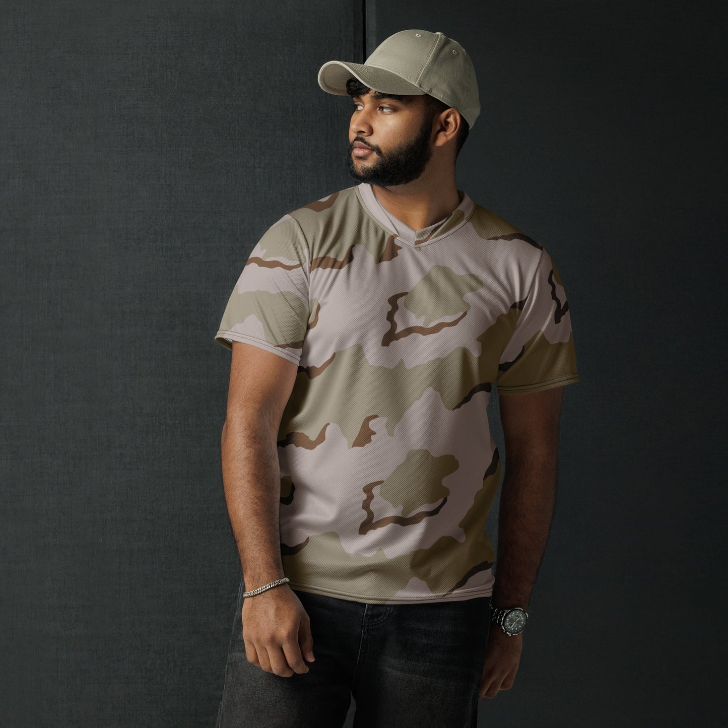American Coffee Stain Desert Combat Uniform (DCU) CAMO Unisex Sports Jersey