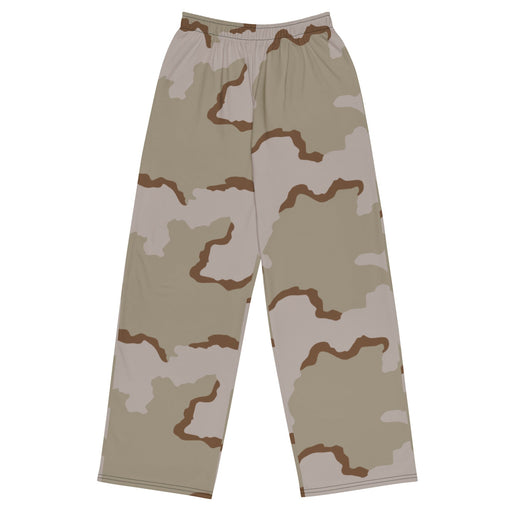 Coffee Stain Desert CAMO Unisex Wide-Leg Leisure Pants - 2XS - Pant
