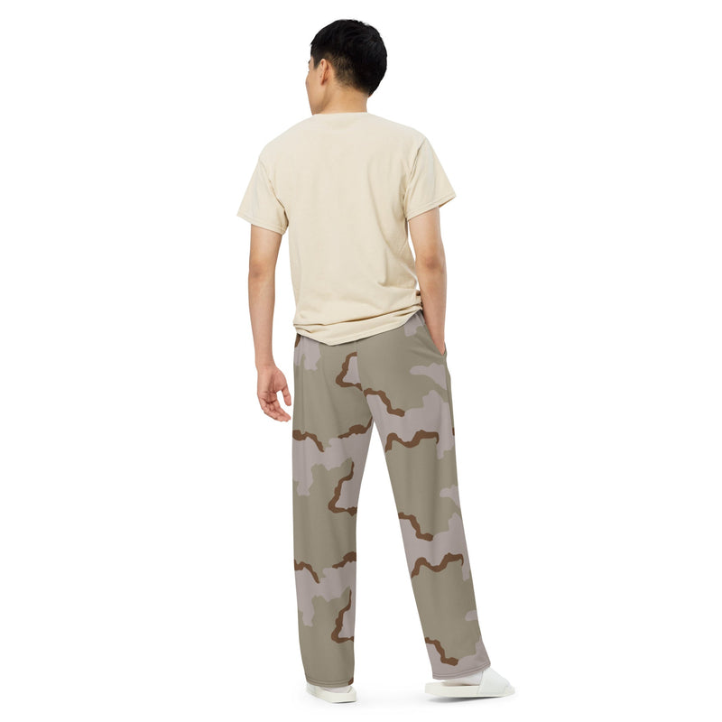 Coffee Stain Desert CAMO Unisex Wide-Leg Leisure Pants - Pant