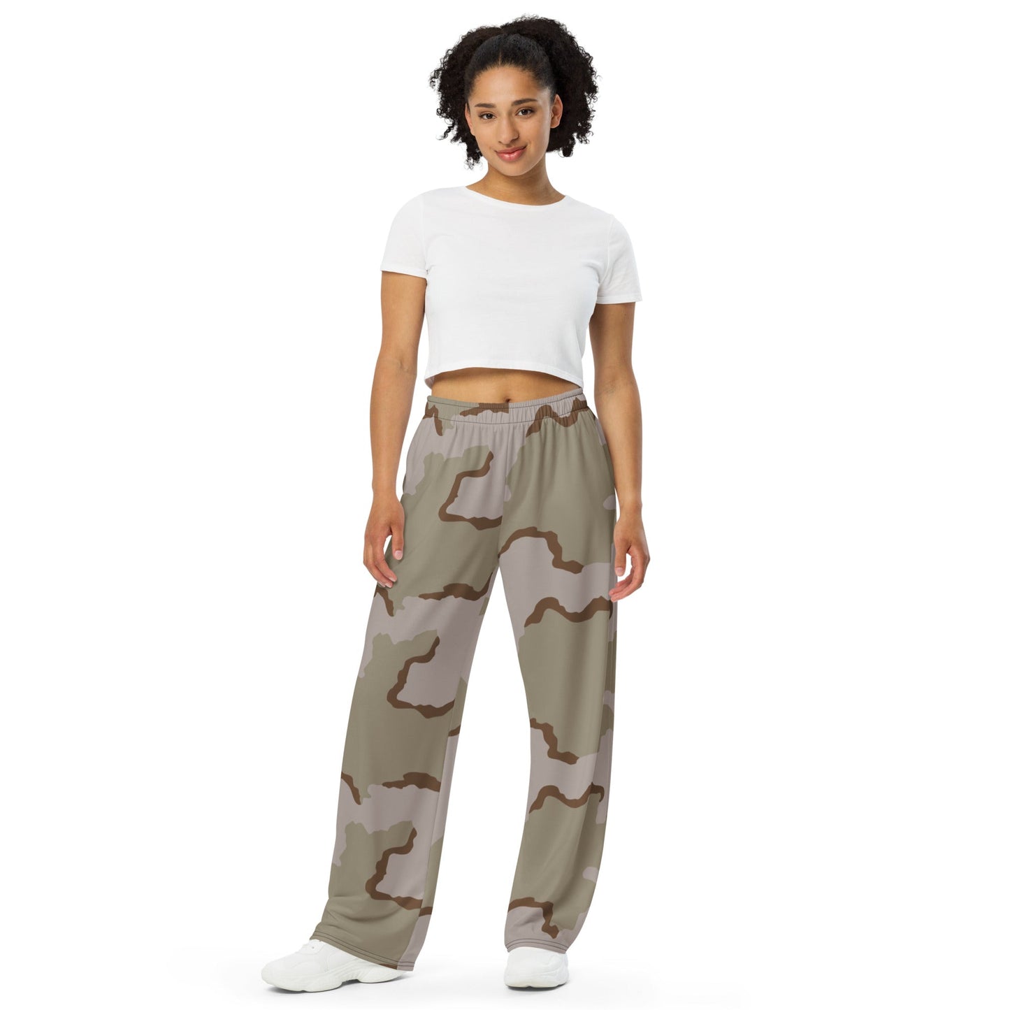 American Coffee Stain Desert Combat Uniform (DCU) CAMO unisex wide-leg pants - Wide-leg Pants