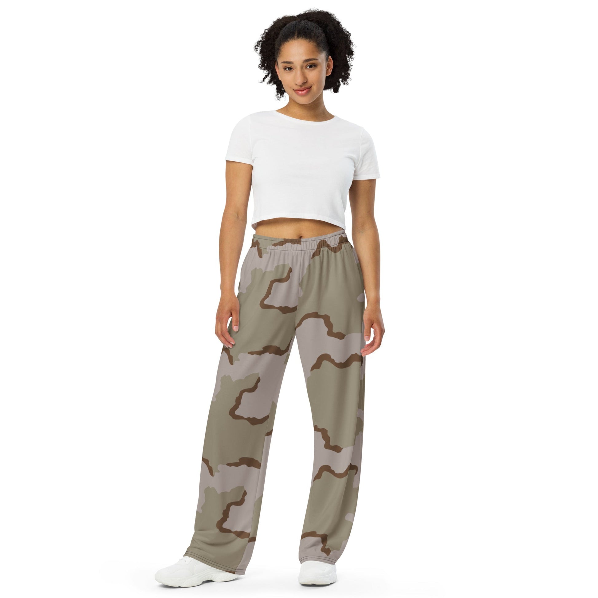 American Coffee Stain Desert Combat Uniform (DCU) CAMO unisex wide-leg pants - Wide-leg Pants