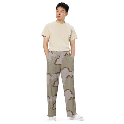 American Coffee Stain Desert Combat Uniform (DCU) CAMO unisex wide-leg pants - Wide-leg Pants