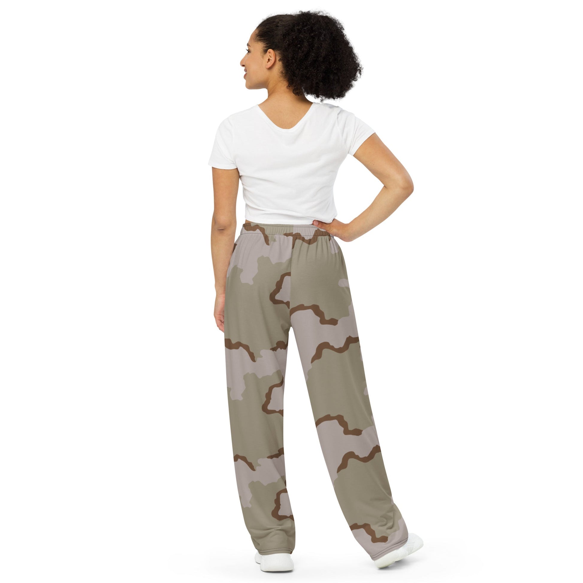 American Coffee Stain Desert Combat Uniform (DCU) CAMO unisex wide-leg pants - Wide-leg Pants