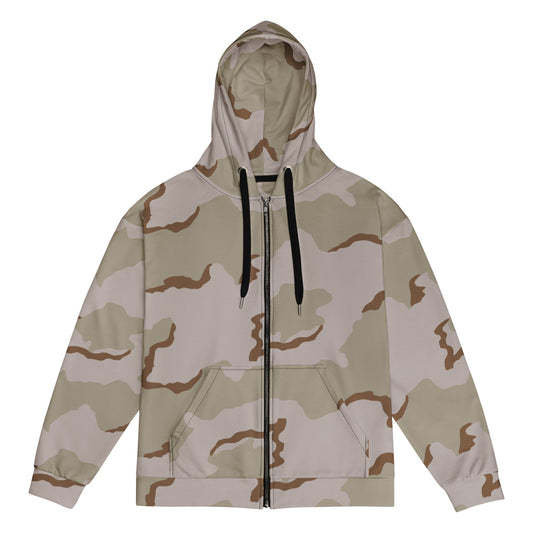 American Coffee Stain Desert Combat Uniform (DCU) CAMO Unisex zip hoodie - 2XS - Zip Hoodies