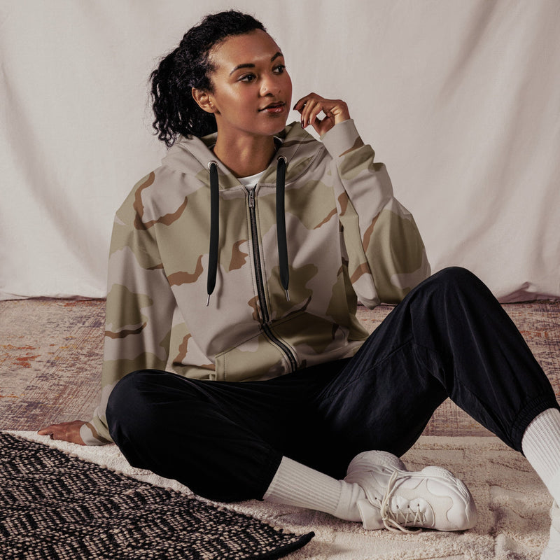 Coffee Stain Desert CAMO Unisex Zip Hoodie
