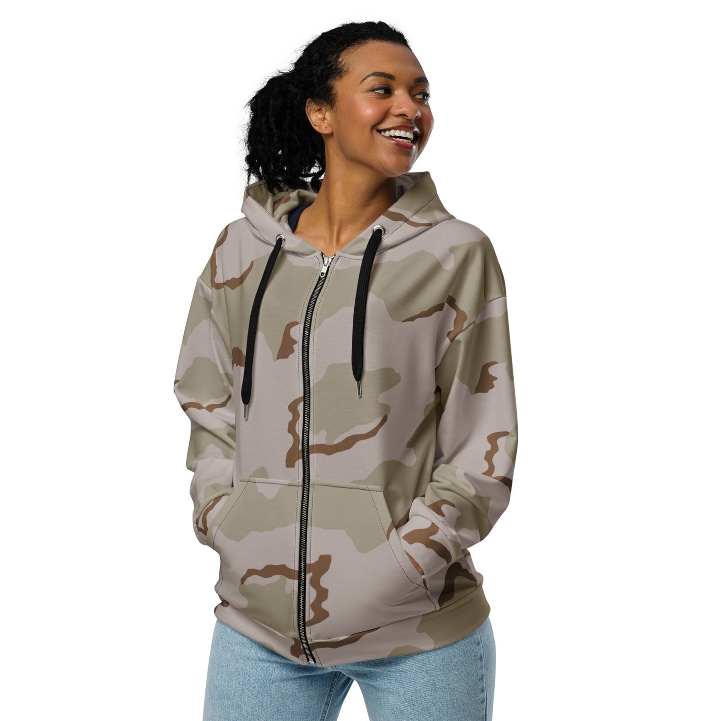 American Coffee Stain Desert Combat Uniform (DCU) CAMO Unisex zip hoodie - Zip Hoodies