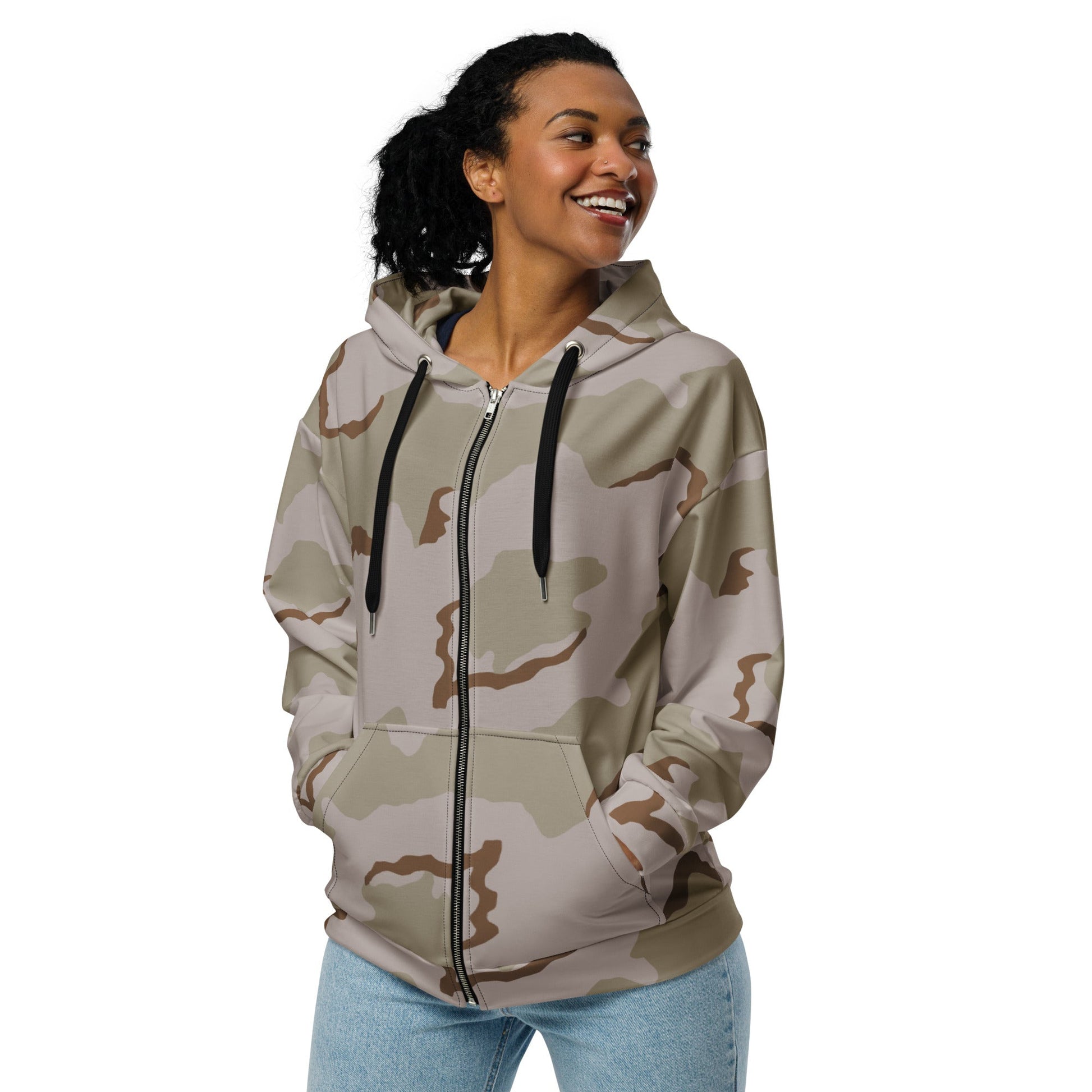 American Coffee Stain Desert Combat Uniform (DCU) CAMO Unisex zip hoodie - Zip Hoodies