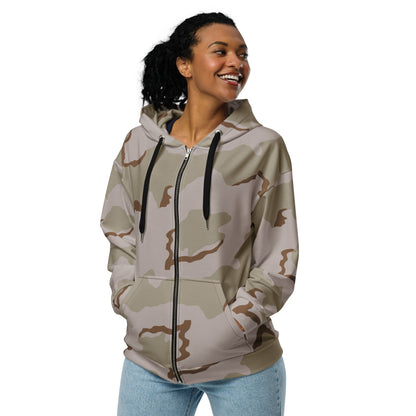 American Coffee Stain Desert Combat Uniform (DCU) CAMO Unisex zip hoodie - Zip Hoodies
