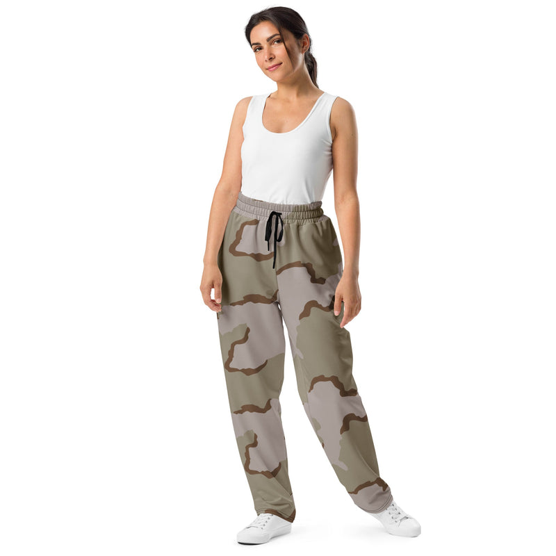 Coffee Stain Desert CAMO Unisex Wide-Leg Joggers