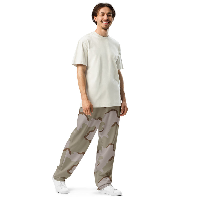 Coffee Stain Desert CAMO Unisex Wide-Leg Joggers